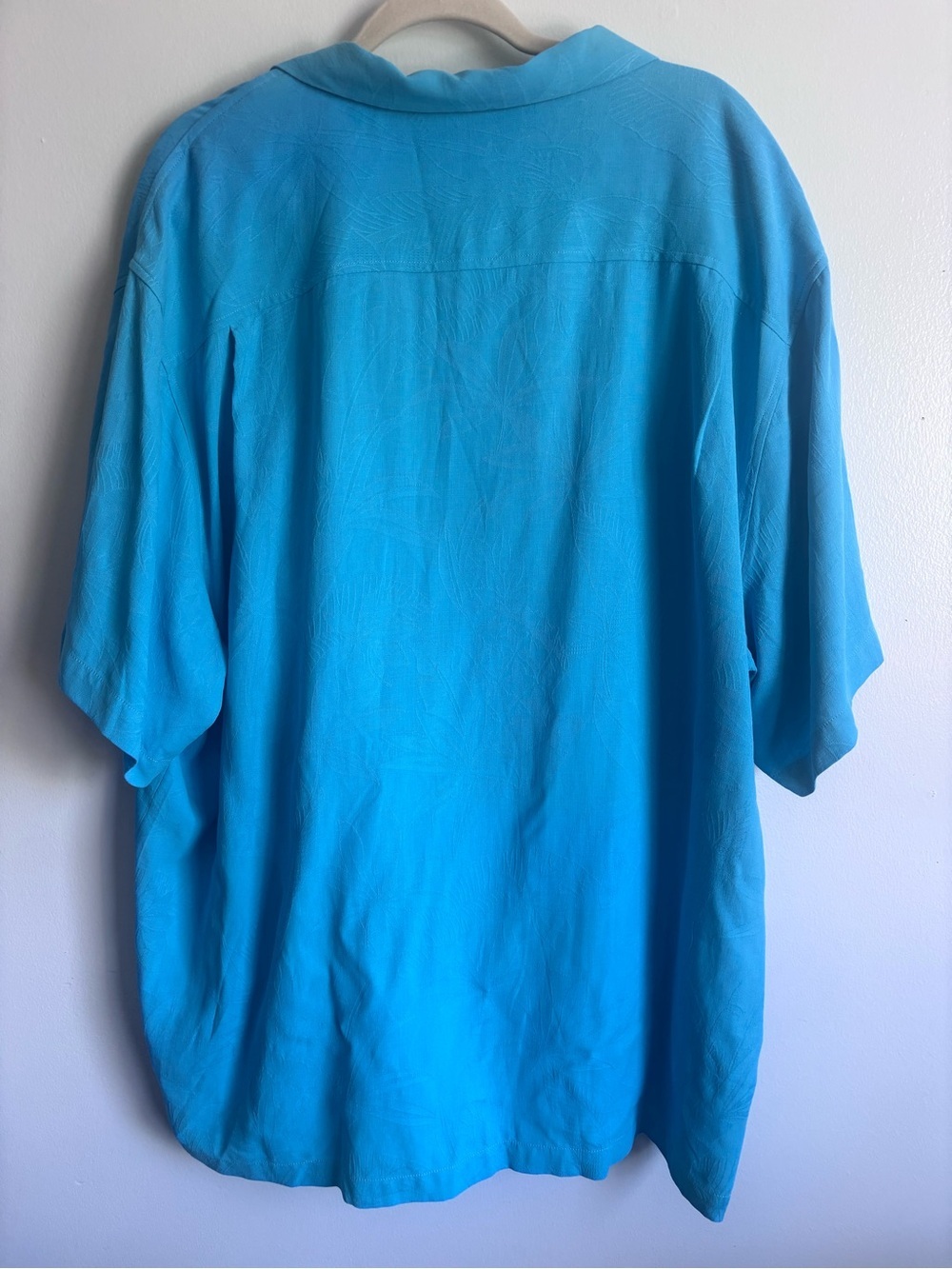 NWT Tommy Bahama Turquoise Silk Short-Sleeve  Camp Shirt size XXXL - Picture 4 of 9